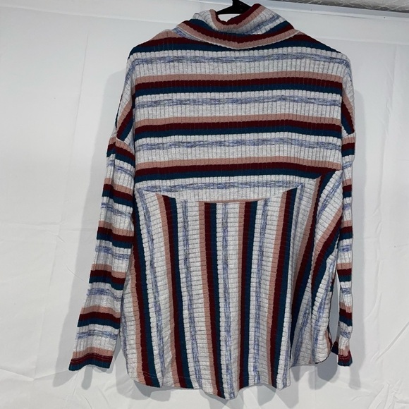 Saturday/Sunday by Anthropologie Pippa Hacci Striped Turtleneck Oversize Sweater - Picture 8 of 9